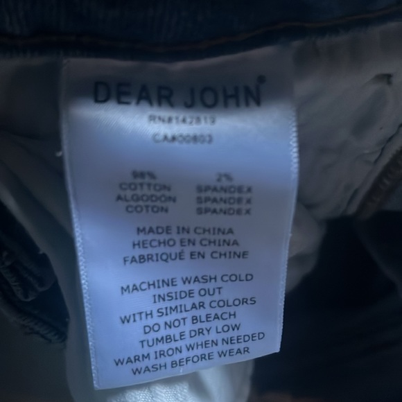 Dear John Blaire High Rise Straight Leg Jeans Size 25 - Picture 9 of 10